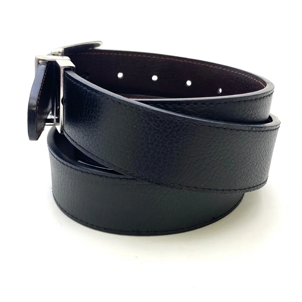 Nike Core Reversible Black/Brown Wax-Coated Leather Golf Belt